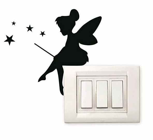 Fairy Lightswitch Sticker (White)