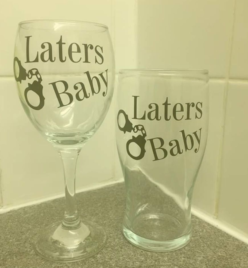 Laters Baby 50 Shades of Grey Glass Stickers Phone Laptop Quote 22 Colours
