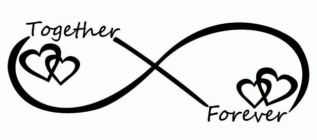 Together Forever Infinity Vinyl Sticker Decal for Car Van Window Wall 22 Colours