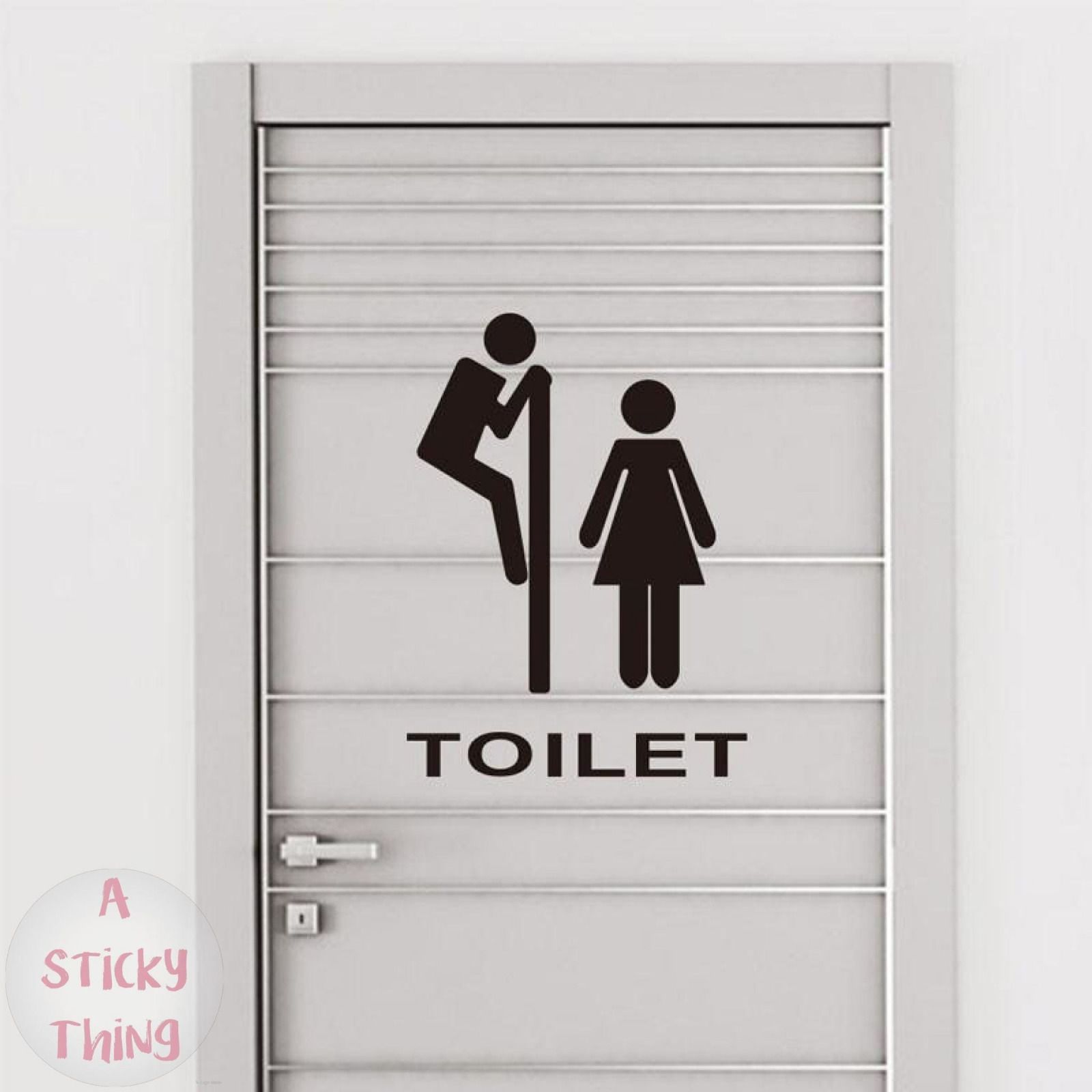 Toilet Seat Wall Sticker Decals Vinyl Removable Funny Bathroom-Decor UK SELLER
